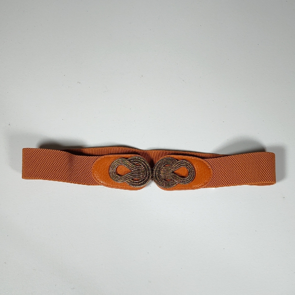 NEW ModCloth Remi & Reid brown stretch vintage style belt S/M